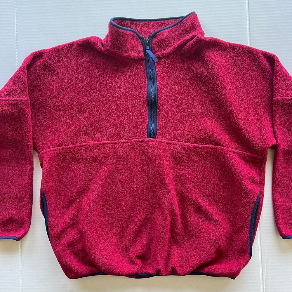 Vintage Penfield Made On The USA Red Half-Zip Fleece Pullover - Picture 2 of 8